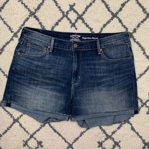 Signature by Levi Dark Wash High Waisted Shorts 14
